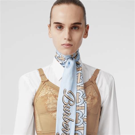 burberry mark printed scarf blue|where to buy Burberry scarf.